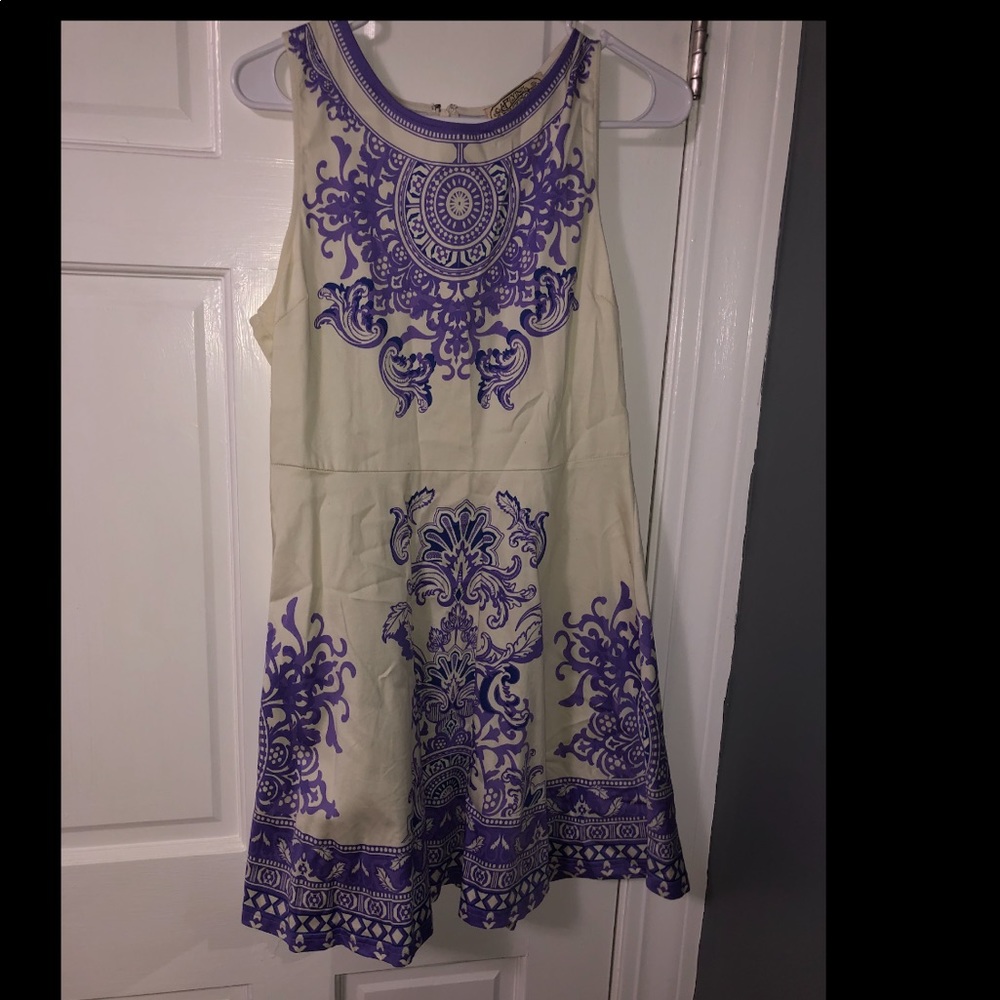 Purple and white dress